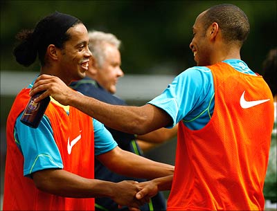 Ronaldinho and Henry