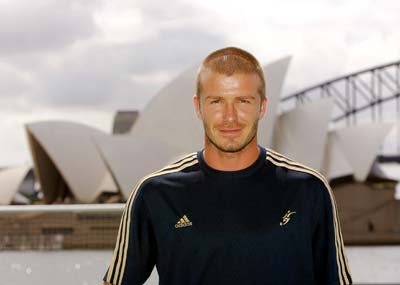 David Beckham at the Sydney Opera House