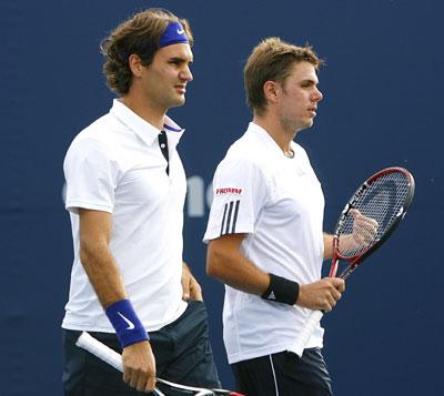 Roger Federer and Stanislas Wawrinka