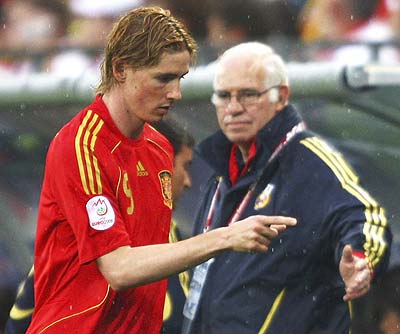 Fernando Torres and Luis Aragones