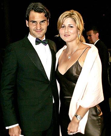 Roger Federer and his girlfriend Mirka Vavrinec