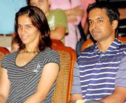 Saina and Pulela Gopichand