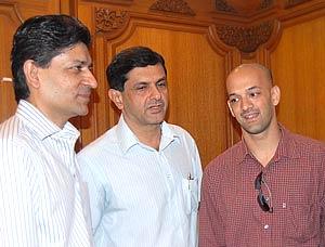 Geet Sethi, Prakash Padukone and Viren Rasquinha