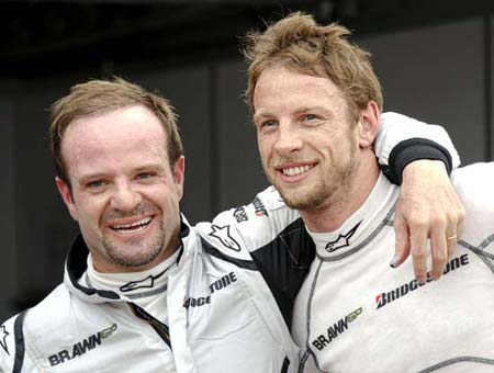Rubens Barrichello and Jenson Button