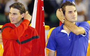 Rafael Nadal and Roger Federer