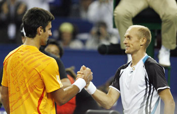 Novak Djokovic and Nikolay Davydenko