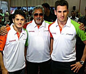 Fisichella, Mallya and Sutil