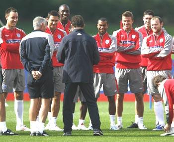 England team practice session in London