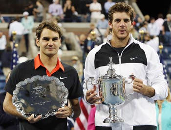 Juan Martin Del Potro and Roger Federer