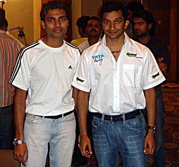 Irfan Kazi with Narain Karthikeyan