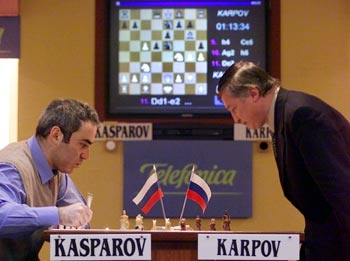 Kasparov and Karpov