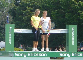 Kim Clijsters and Elena Dementieva