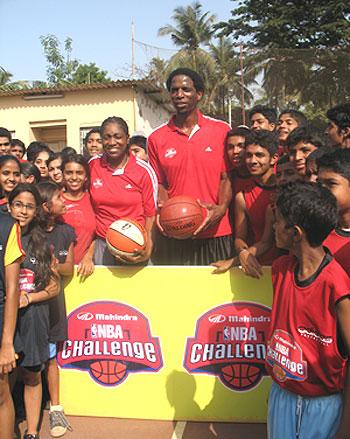 Teresa Edwards, AC Green with the participant in Mumbai on Saturday