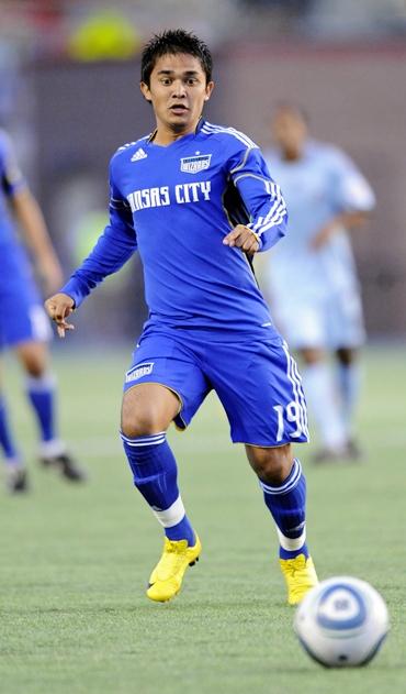 Sunil Chhetri in Kansas City Wizards colours