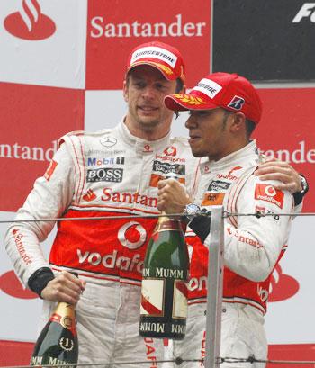 Jenson Button and Lewis Hamilton