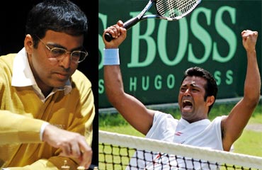 OGQ directors Viswanathan Anand (left) and Leander Paes
