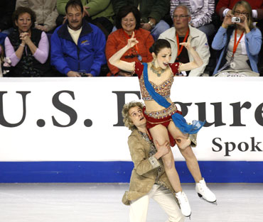 Davis and White perform during the championship original dance skate