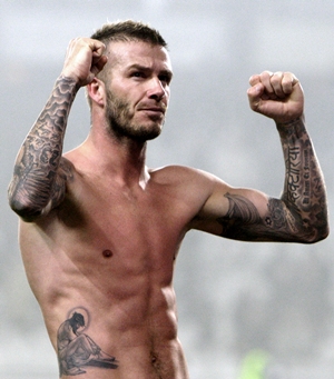 David Beckham Lower Back Tattoo Designs