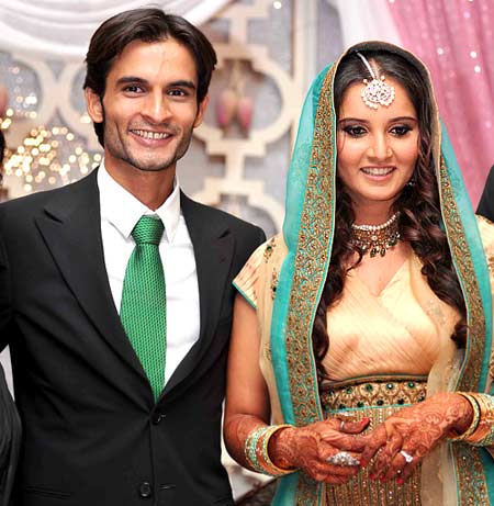 Sania Mirza with fiance Sohrab Mirza