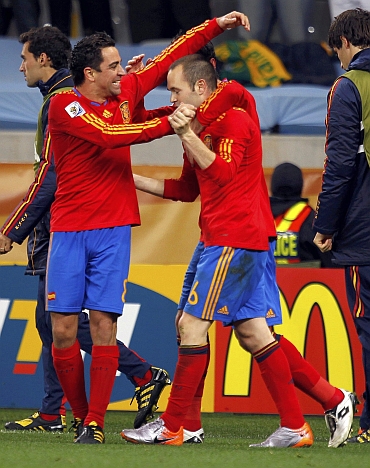 Xavi and Andres Iniesta