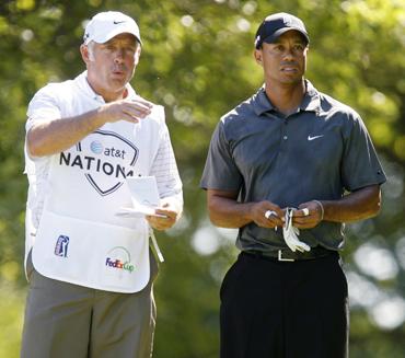 Tiger Woods with caddie Steve Williams