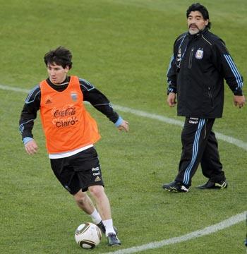 Messi and Maradona