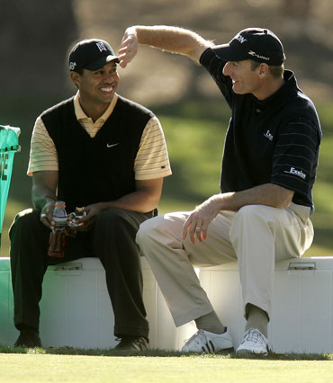 Jim Furyk and Tiger Woods