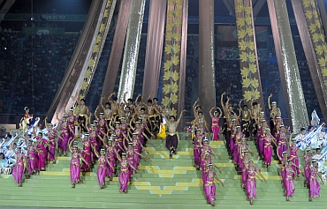 Artists performing at the Commonwealth Games opening ceremony