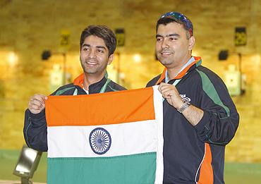 Gagan Narang with Abhinav Bindra