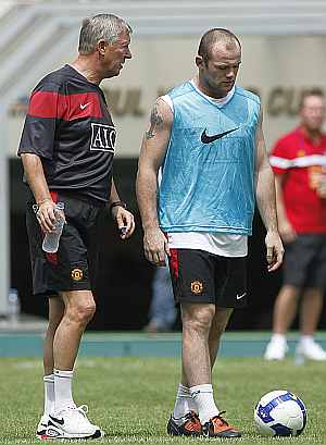 Alex Ferguson and Wayne Rooney