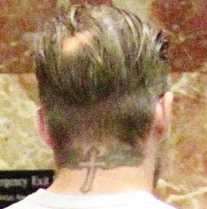 David Beckham's bald mane