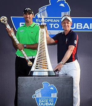 Luke Donald with Alvaro Quiros