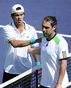 Somdev and Baghdatis after the match
