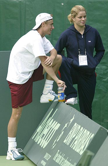 Lleyton Hewitt with Kim Clijsters