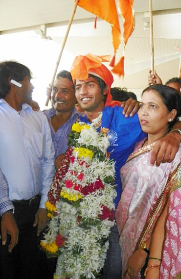Walmiki with his mother
