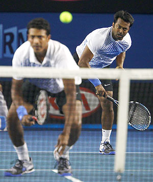 Leander Paes with Mahesh Bhupathi