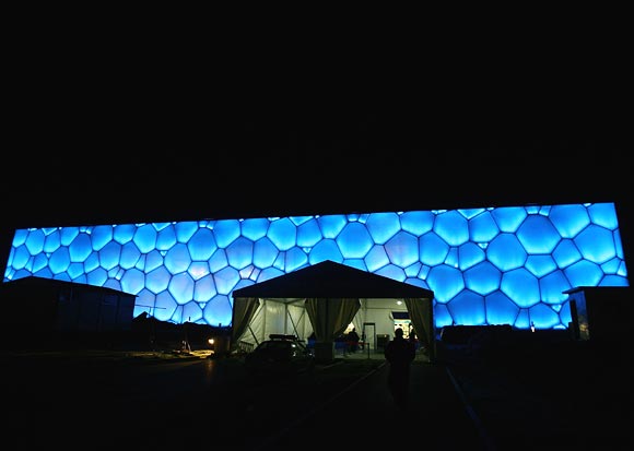 The National Aquatics Centre also known as the Water Cube in Beijing