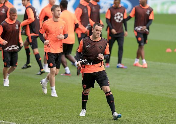 John Terry of Chelsea during a training session