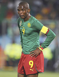 Samuel Eto'o in Cameroon colours