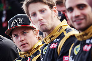 Kimi Raikkonen attends the launch of the new Lotus E20 at the Circuito de Jerez