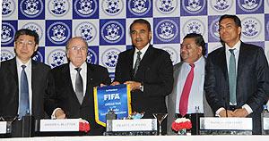 Praful Patel and Sepp Blatter