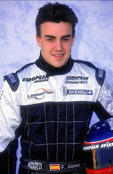 Fernando Alonso with Minardi in 2001