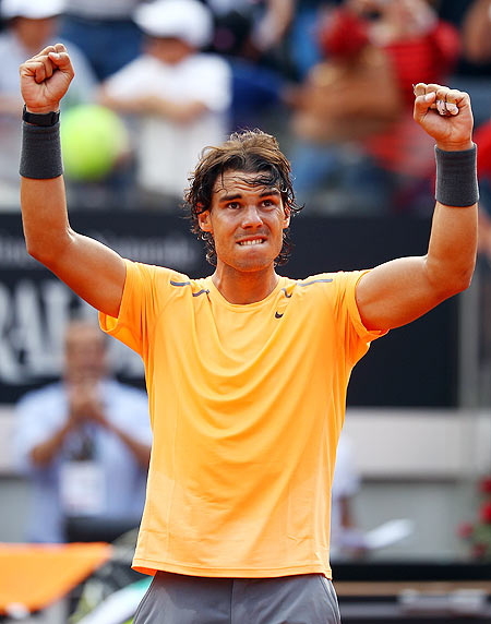 Rafael Nadal of Spain celebrates