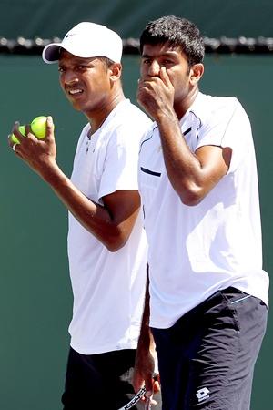 Mahesh Bhupathi with Rohan Bopanna