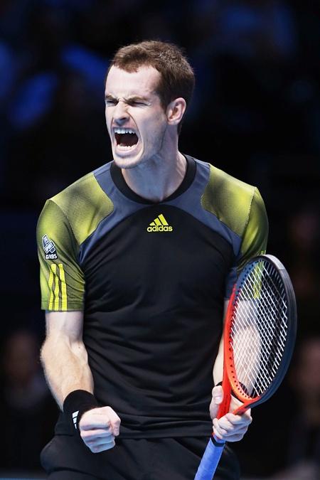 Andy Murray of Great Britain celebrates