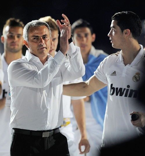 Jose Mourinho with Cristiano Ronaldo
