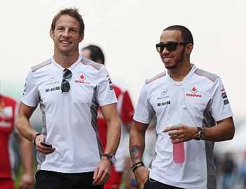 Jenson Button and Lewis Hamilton