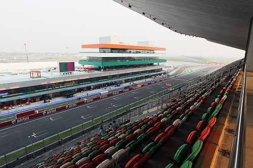 The view from the main Grandstand at the Buddh International Circuit