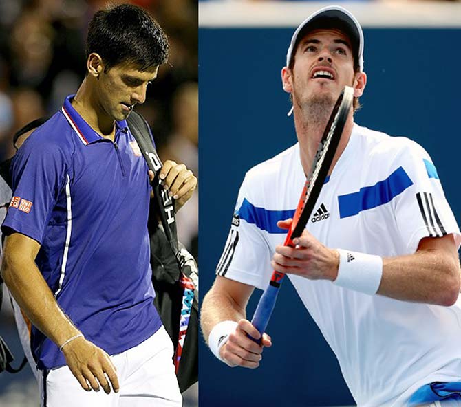 Novak Djokovic (left) and Andy Murray