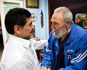 Maradona with Fidel Castro
